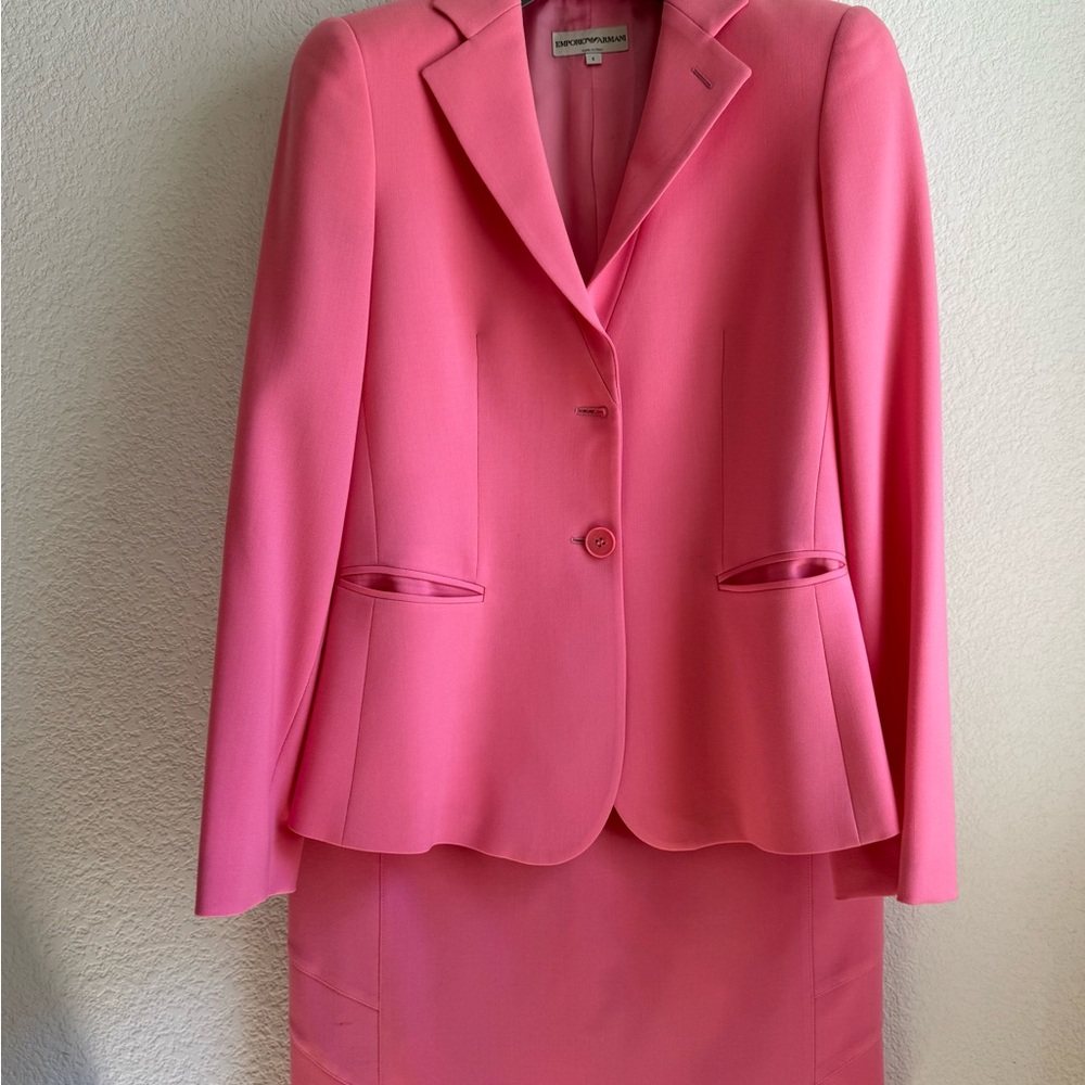 Emporio Armani Vintage Skirt Suit Wool Polyester Mix - Picture 11 of 14